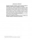 Teoria del derecho procesal ¿CÓMO NACE EL DERECHO?