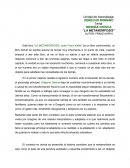 RESEÑA CRÍTICA “LA METAMORFOSIS”