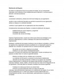 Distribución del Espacio Se refiere a la disposición física de los puestos de trabajo