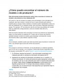 ¿Cómo puedo encontrar el número de modelo o de producto?
