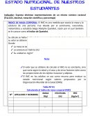 Hallamos el indice de masa corporal. Indicador: Expresa distintas representaciones de un mismo número racional (fracción, decimal, notación científica y porcentaje)