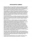 Ensayo: Mi encuentro conmigo