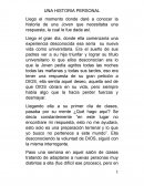 UNA HISTORIA PERSONAL