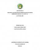 ANALISIS DE LOS PROCESOS DE DESMOVILIZACIÓN DE GRUPOS SUBERSIVOS ILEGALES A LA LUZ DE LA LEY 975 DEL 2005”