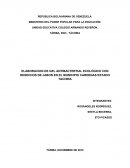 ELABORACION DE GEL ANTIBACTERTIAL ECOLÓGICO CON DESECHOS DE JABON EN EL MUNICIPIO CARDENAS ESTADO TACHIRA