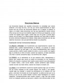Las emociones básicas son aquellas emociones no complejas que vamos sintiendo a los largo del día