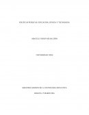 Politicas publicas: Educacion, ciencia y tecnologia