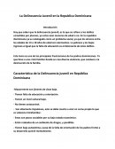 La Delincuencia Juvenil en la Republica Dominicana