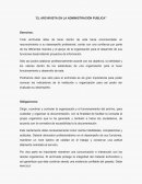 El Archivista en la Administración Pública