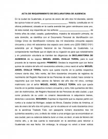 ACTA DE REQUERIMIENTO DE DECLARATORIA DE AUSENCIA - Trabajos - Yuya13