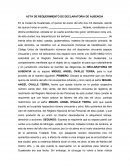 Acta de requerimiento de declaratoria de ausencia
