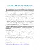 La moral de los actos humanos