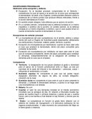 EXCEPCIONES PROCESALES. Distinción entre excepción y defensa