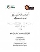 Ambientes de aprendizaje - Cuestionario