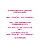 INTRODUCCIÓN A LA GASTRONOMÍA