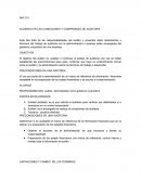 Acuerdo en las condiciones y compromiso de auditoria