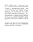 Informe sobre los valores