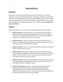 Algunas de las políticas que se contemplan dentro de los presupuestos podemos mencionar