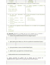 EVALUACIÓN LIBRO MENSUAL: “EL ASESINATO DEL PROFESOR DE MATEMÁTICA” - Apuntes - vanessa35 EVALUACIÓN LIBRO MENSUAL: “EL ASESINATO DEL PROFESOR DE MATEMÁTICA” - Apuntes - vanessa35