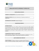 Tipo formulario de proyectos de aprendizaje.