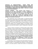 Analisis articulo 16 constitucional parrafo primero