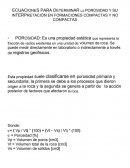 ECUACIONES PARA DETERMINAR LA POROSIDAD Y SU INTERPRETACIÓN EN FORMACIONES COMPACTAS Y NO COMPACTAS