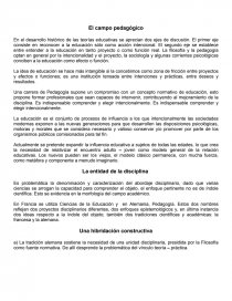 El campo pedagógico. Página 1