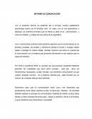 Informe de comunicación