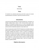 Evidencia 1 El incremento de la matrícula escolar baja, para evitar el cierre de la escuela secundaria general “24 de febrero”