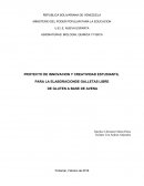 PROYECTO DE INNOVACION Y CREATIVIDAD ESTUDIANTIL