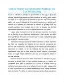 La Definición Cotidiana Del Trabajo De Los Profesores.