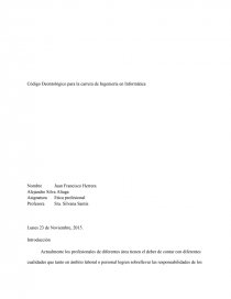 Cod deontologico informatico.. Página 1