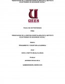 RENOVACION DE LA GESTION HOSPITALARIA EN EL INSTITUTO ECUATORIANO DE SEGURIDAD SOCIAL