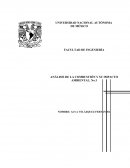 Análisis de la combustión y su impacto ambiental.