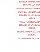 La enseñanza del español en la educación básica