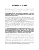 Ensayo: DEFINICION DE ESTADO
