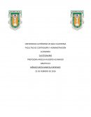 Cuestionario del curso de Economía.