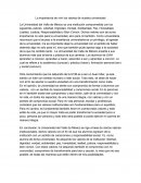 La importancia de vivir los valores de la universidad.