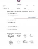 Presente simple DRAW THE ANIMALS IN THE CORRECT PLACE, ACCORDING TO THE SENTENCES. (6).