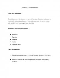 Estadistica y conceptos basicos. Página 1