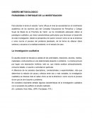 DISEÑO METODOLOGICO- PARADIGMA O ENFOQUE DE LA INVESTIGACION