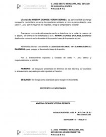 Devoucion de documentos. Página 1