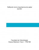 Reflexión de la importancia de saber escribir..