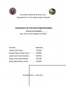 Laboratorio de Ciencias Experimentales. ‘’Informe de resultados’’