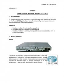 CONMUTACION DIGITAL INFORME ROUTEOS. Página 1