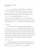 Por la declaración judicial de la rescisión del contrato de arrendamiento, mismo que anexo como fundatorio de mi acción al presente libelo, respecto de la Finca marcada con el número