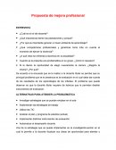 Propuesta de mejora profesional