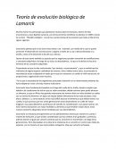 Teoría de la evolución biológica de Lamarck.