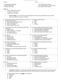 Control de lectura El coronel no tiene quien le escriba. Página 1