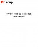 Proyecto Final de Mantención de Software